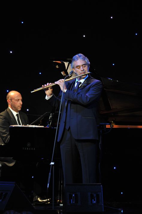 Launch of the Andrea Bocelli Foundation: Andrea Bocelli Andrea Bocelli Concert Outfit, Andrea Bocelli Concert, Andre Bocelli, Our Father Lyrics, Matteo Bocelli, Tabernacle Choir, Handsome Men Quotes, Andrea Bocelli, Fundraising Gala