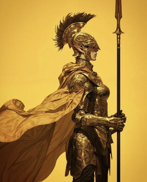 Arthurian Knight Art, Sun Paladin Fantasy Art, Giant Knight Fantasy Art, Oath Of Conquest Paladin Art, Sun Knight, Gold Knight Fantasy Art, Fantasy Design, Female Armor, High Elf