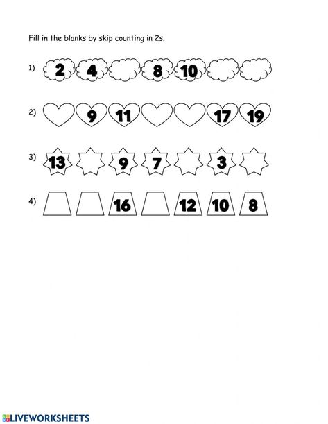 Counting In 2s, Numbers To 20, Maths Resources, Counting Coins, Math Interactive, Equivalent Fractions, Multiplication Table, Skip Counting, Number Words