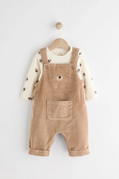 Corduroy Dungarees, Cotton Dungaree, Baby Dungarees, Nike Dresses, Cord Set, Dungaree Jeans, Brown Babies, Baby Trend, Sport Swimwear