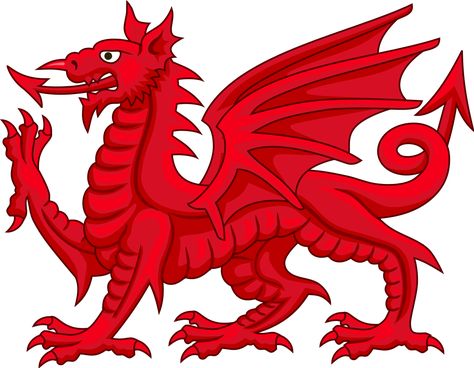 Welsh Symbols, Y Ddraig Goch, The Red Dragon, Wales Flag, Types Of Dragons, Welsh Flag, Dragon Rouge, Welsh Dragon, National Animal