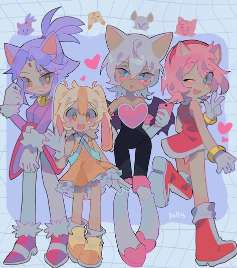 Blaze The Cat, Rouge The Bat, Sonic And Amy, Sonic Funny, Sonic Fan Characters, Sonic And Shadow, Sonic Fan Art, Amy Rose, Arte Inspo