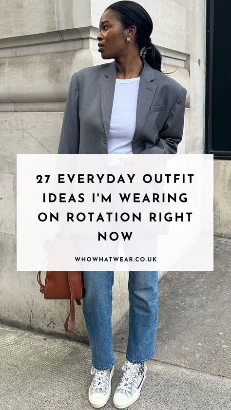 27 Everyday Outfit Ideas I'm Wearing on Rotation Right Now Minimalist Spring Outfits 2024, Casual Spring Fashion 2024, Outfit When You Have Nothing To Wear, Day To Night Outfit Spring, Styling Outfits Tips, Easy Spring Outfits, Minimalist Outfit Ideas, Autumn Capsule Wardrobe, Easy Outfit Ideas