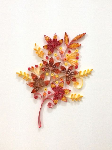 Advanced Quilling, Autumn Quilling, Fall Quilling, Diy Quilling Crafts, Quilling Letters, Quilling Pattern, Paper Quilling For Beginners, Paper Quilling Cards, Art Quilling