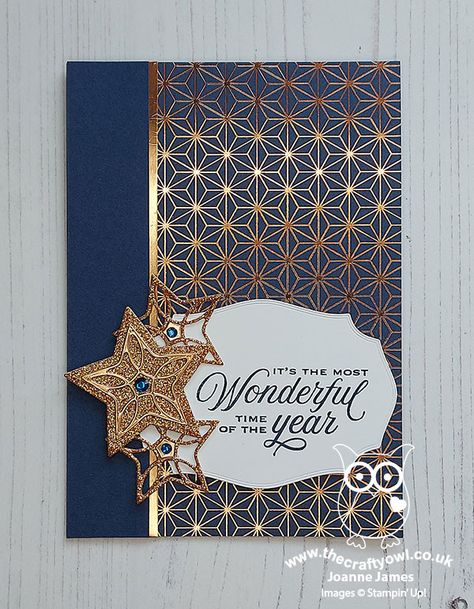 Stampin Up Tidings And Trimmings Christmas Cards, Stampin Up Christmas Gleaming, Su New Years Cards, Blue Christmas Cards Handmade, Stampin Up Brightly Gleaming Dsp, Tidings Of Christmas Stampin Up Cards, Stampin Up Christmas Cards 2021, Tidings And Trimmings Stampin Up Cards, Su Christmas Cards 2022