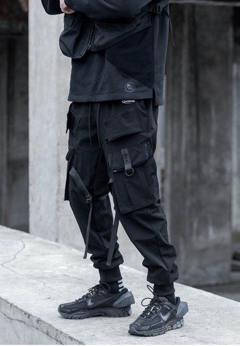 Aesthetic Outfits For Men, Aesthetic Techwear, Functional Outfits, Clothing Checklist, Techwear Cargo Pants, Techwear Aesthetic, Crazy Pants, Techwear Pants, Tactical Wear