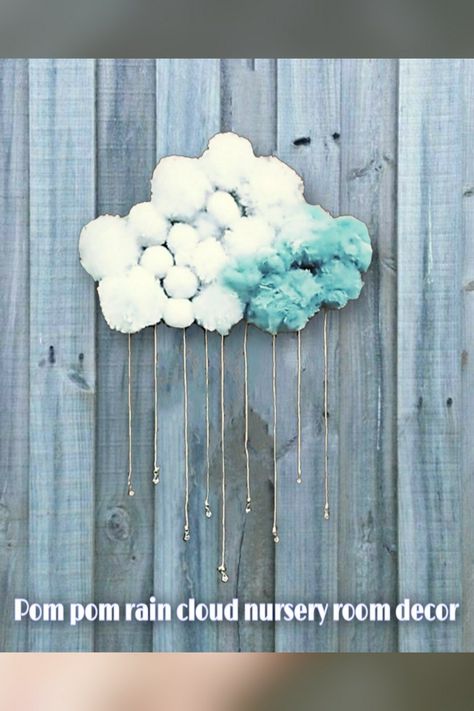 Pom Pom Cloud, Cloud Room Decor, Cloud Diy, Cloud Room, Diy Nursery Decor, Diy Clouds, Diy Nursery, Rain Cloud, Pinterest Group