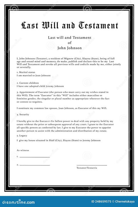 Last Will and Testament on white paper Simple Last Will And Testament, Will Documents, Last Will And Testament Printable, Family Emergency Binder, Old Man Pictures, Man Pictures, Estate Planning Checklist, Emergency Binder, Last Will And Testament