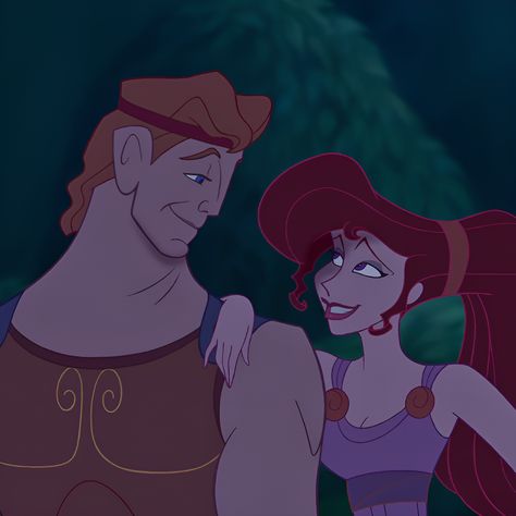 From animated Disney film, “Hercules” (1997). Megara And Hercules, Meg And Hercules, Hercules And Meg, Hercules And Megara, Hercules Movie, Animated Couples, Hercules 1997, Megara Hercules, Meg Hercules