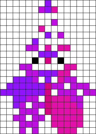 Silly Lil Clown (mr.goofball) Perler Bead Pattern | Bead Sprites | Characters Fuse Bead Patterns Cute Clown Pixel Art, Clown Pixel Art Grid, Clown Perler Beads, Clown Pixel Art, Clown Perler, Bead Templates, Kandi Ideas, Fuse Bead Patterns, Perler Bead Templates