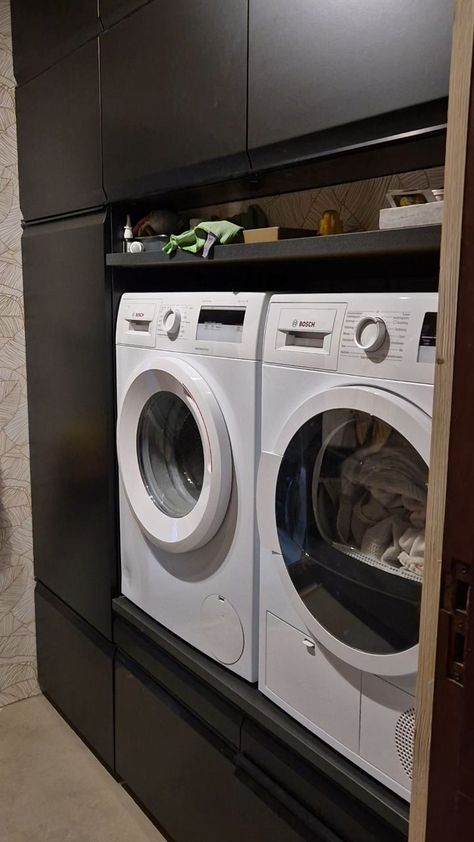 When you take some ikea kitchen cabinets and transform them into... #washok #laundryroomgoals #waskast #verbouwenmetkinderen… | Instagram Ikea Laundry Room Cabinets, Diy Cupboard, Ikea Laundry, Laundry Cupboard, Ikea Laundry Room, Ikea Pax Hack, Diy Cupboards, Laundry Room Hacks, Ikea Built In