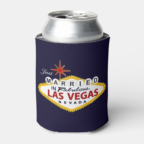 Vegas 30th Birthday, Birthday Koozies, Wedding Koozies, Las Vegas Wedding, Las Vegas Weddings, Vegas Wedding, Wedding Party Favors, Las Vegas Nevada, Can Cooler