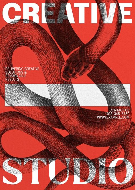 Snake Poster, Snake Graphic, Snake Illustration, Red Snake, Snake Head, Nike Nba, Awesome Designs, Poster Templates, Template Ideas