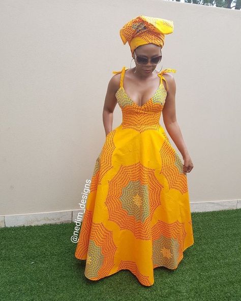 African Print Summer Dresses, Summer Maxi Dresses, Shweshwe Dresses, Ankara Dress Styles, African Fashion Designers, African Dresses Modern, African Wear Dresses, Afrikaanse Mode, African Traditional Dresses