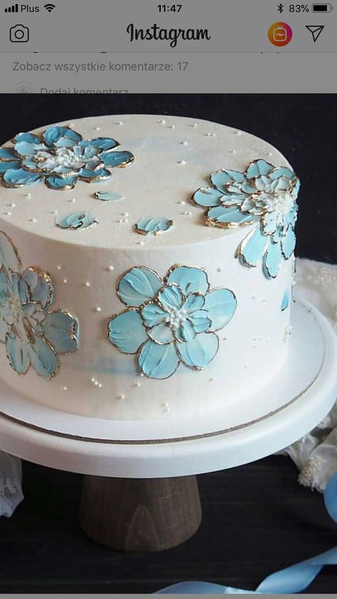 Blue Themed Cake, Modern Birthday Cakes, Travel Cake, Elegant Birthday Cakes, Classic Wedding Cake, Simple Cake Designs, 1st Birthday Cakes, Mini Cakes Birthday, 40th Birthday Cakes