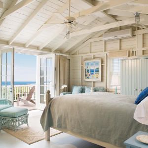 A Beach Cottage Dream   via Cathy Scott Cottage Coastal, Dream Beach Houses, Decor Ikea, Painted Cottage, Style Cottage, Coastal Bedrooms, Cottage Bedroom, Coastal Bedroom, Beach House Interior