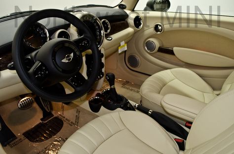 Beige Mini Cooper, Mini Cooper Interior, Mini Cooper Convertible, Beige Chair, Cooper Countryman, Mini Cooper Countryman, Mini Convertible, Mini Coopers, Beige Interior