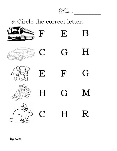 Alphabets Worksheet For Nursery, Work Sheet For Lkg English, Work Sheet For Nursery English, Work Sheets For Nursery, Class Lkg English Worksheet, Worksheet For Nursery Class English, Worksheet For Lkg English, English Worksheets For Playgroup, Circle The Correct Letter Worksheet