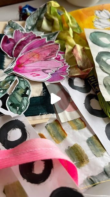 Rae Missigman - Watercolor Botanicals ArtMarks on Instagram: "Just a little pile of juicy art journal bits.  #artjournaling #artjournal #artjournalbits #collagestash #bitsandpieces #raemissigman #mixedmediajournal #artstudiospace #artmarks #paintedpaper #paintedpaperflowers" Rae Missigman Art, Rae Missigman, Watercolor Botanicals, Art Studio Space, Mixed Media Journal, Homemade Jewelry, Painted Paper, Art Journals, Small Batch