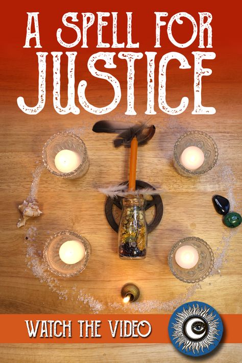 Justice Spell Jar, Justice Spells Witches, Justice Spells, Justice Spell, Magical Crafting, Spell Bottles, Crafting Videos, Ritual Magic, Jar Spells