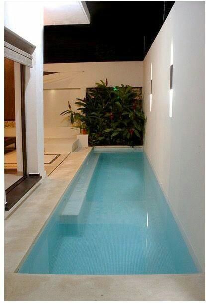 Small Inground Pool, Kleiner Pool Design, Indoor Swimming Pool, Small Swimming Pools, Swimming Pool House, Small Pool Design, Small Pools, Dream Pools, Backyard Pool Designs