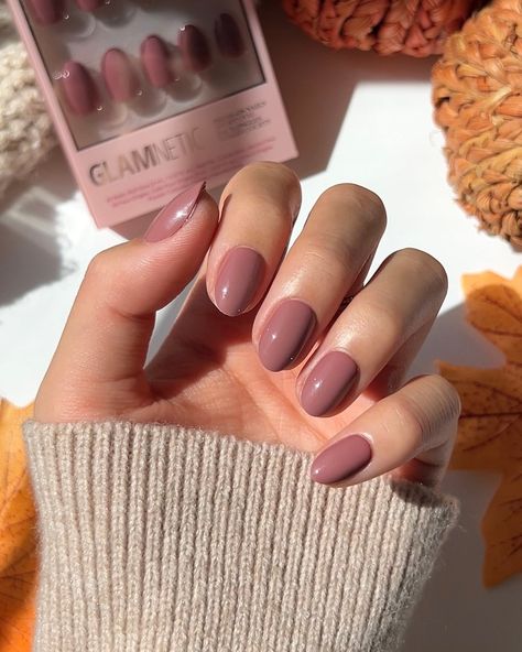 The perfect nails for a cozy, fall night in 💅🍂⁠ ⁠ Which nails from the new The Solids: Vol. 3 Fall Forest collection is your favorite? 🤎⁠ ⁠ @leannekduong wearing Chocolate Brown⁠ @concon_wi wearing Berry Maroon, Midnight Blue⁠ @leannekduong wearing Bark Brown⁠ @concon_wi wearing Moss Green, Fall Mauve, Ash Gray Soft Mauve Nails, Brown Mauve Nails, Purple Mauve Nails, Berry Nails Fall, Fall Nails Neutral Colour, Muted Purple Nails, Purple Brown Nails, Fall Nails Mauve, Mauve Purple Nails