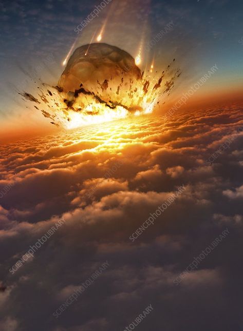 Asteroid Illustration, Dinosaur Environment, Dinosaur Apocalypse, Asteroid Impact On Earth, Dinosaur Extinction Art, Prehistoric Planet Tyrannosaurus, Nasa Wallpaper, Dinosaurs Extinction, Hulk Art