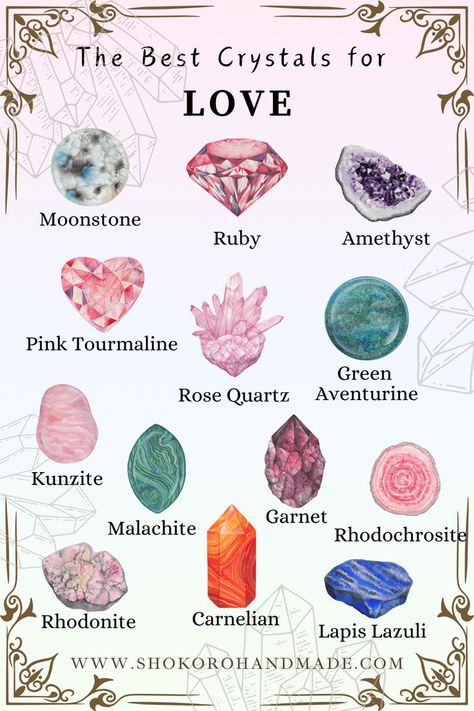 Did you know that certain gemstones can amplify love energy and attract your soulmate? 💎❤

Rose Quartz, the ultimate crystal of love, opens your heart to compassion and healing. 🌹

Passionate Garnet ignites devotion, while Ruby attracts true love with its fiery energy. 🔥


Visit Shokoro to discover our handcrafted crystal jewelry and learn more about the best crystals for love! 💞

#CrystalsForLove #ShororoJewelry #ManifestLove #CrystalHealing Crystals For Love And Passion, Crystals For Love And Marriage, Love Stones Crystals, Crystals For Attracting Love, Crystals To Attract Love, Crystals For Self Love, Chakra Stones Healing Crystals, Soul Tie, Hearth Witch