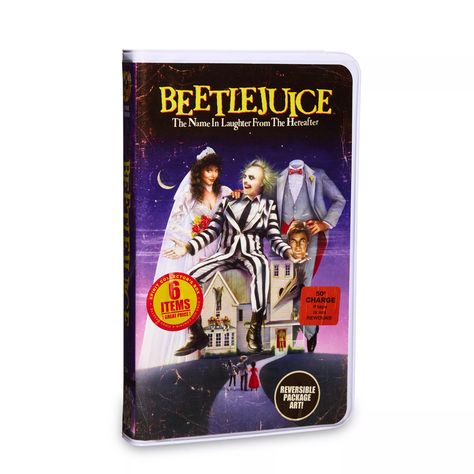 Beetlejuice Video Collector Box - Spirithalloween.com Steampunk Mens Costume, Steampunk Womens Costume, Disney Baby Costumes, Safari Costume, Werewolf Costume, Firefighter Costume, Spider Web Decoration, Book Character Costumes, Military Costumes