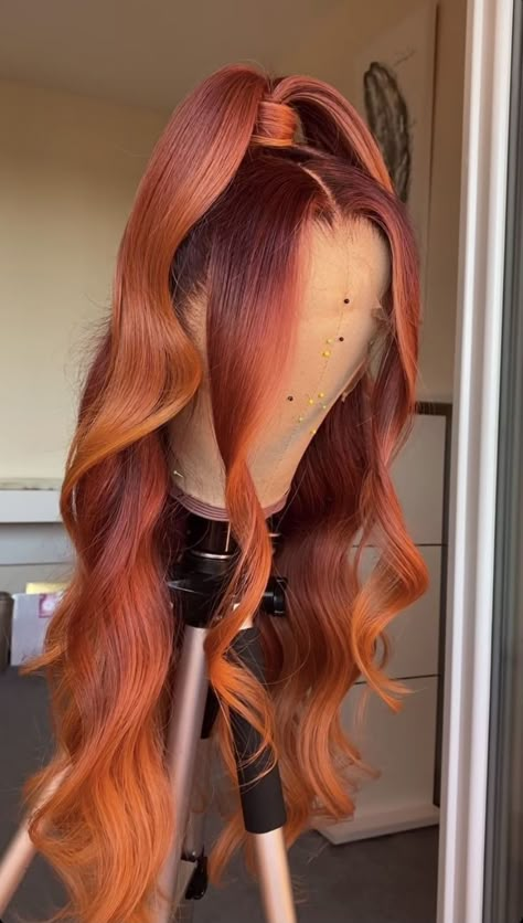 Honey Hair Color, Twisted Hair, Frontal Wig Hairstyles, Ginger Hair Color, Wavy Wigs, Wig Styling, Front Lace Wigs, Pretty Hair Color, Dope Hairstyles