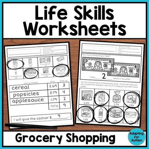 Life Skills Worksheets, Independent Work Stations, Life Skills Curriculum, Life Skills Lessons, Dream Classroom, Environmental Print, Life Skills Classroom, Social Stories Preschool, Prep Worksheets