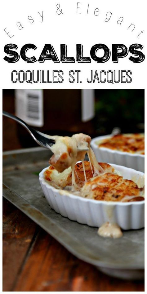 We'll show you How to Make Scallops Coquilles St. Jacques. An easy and elegant appetizer or entree. #scallops #seafood #french Passover Plates, How To Make Scallops, Coquilles St Jacques, Seafood Scallops, Scallop Dishes, Seafood Entrees, Elegant Appetizers, Coquille Saint Jacques, Shellfish Recipes