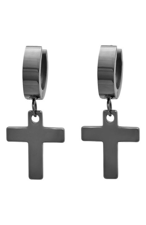 Dangle cross earrings