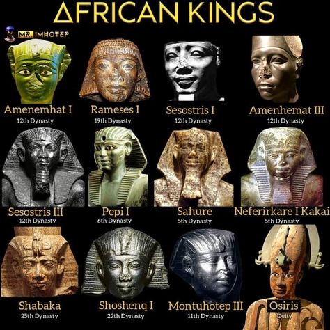 African Kings, African History Facts, Life In Ancient Egypt, African History Truths, Kemet Egypt, African American History Facts, Mind Expanding, Egyptian Kings, Ancient Egyptian Gods