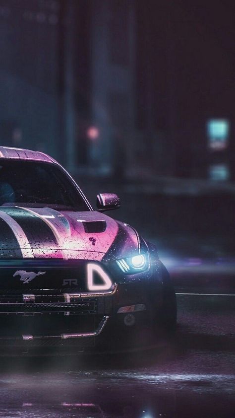 Mustang Night, Ford Mustang Wallpaper, Mustang Wallpaper, Sports Car Wallpaper, Ford Mustang Car, Car Backgrounds, Car Organization, Car Hd, Car Aesthetic