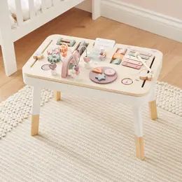 Personalised Pink Wooden Activity Table - Add Personalisation In Checkout Notes Play Table For Kids, Toddler Activity Table, Wooden Children's Toys, Montessori Table, Children Table, Kids Play Table, Baby Playroom, Baby Room Inspiration, Play Table