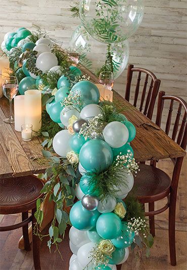 Balloon Table Garland Runner, Balloon Garland For Table, Balloon Garland Centerpiece, Balloon Runner, Table Balloon Garland Runner, Table Balloon Garland Centerpiece, Ballon Table Runners, Balloons On Tables Party Ideas, Buffet Table Balloon Decor