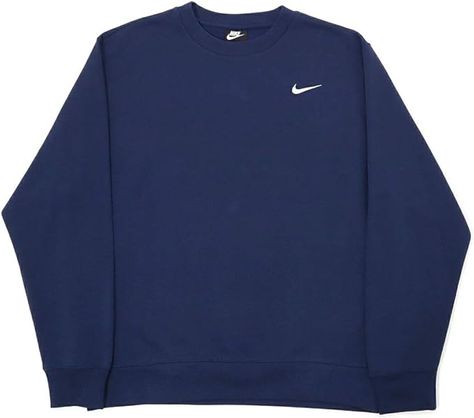 Amazon.com: Nike Club Fleece Crew Men's Sweatshirt Crewneck (Navy, Large) : Clothing, Shoes & Jewelry Organised Clothes, Nike Club Fleece, Clothing Basics, My Christmas Wishlist, Navy Blue Crewneck, Bday Wishlist, Nike Crewneck, Nike Fleece, Amazon Clothes