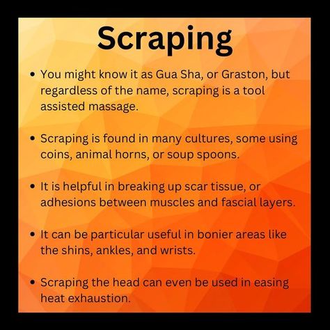 Unbound Massage and Movement LLC on Instagram: "#scraping #scrapingtherapy #guasha #thaimassage #traditionalthaimedicine #graston #iastm" Scraping Massage Therapy, Scraping Therapy, Becoming A Massage Therapist, Swedish Massage Benefits Therapy, Massage Therapy Content, Arvigo Massage Therapy, Drainage Massage, Pregnancy Massage, Therapy Business