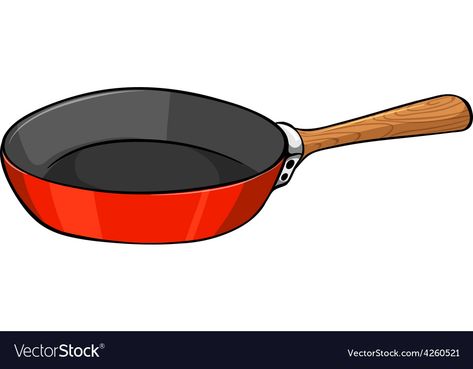 Close up pan Royalty Free Vector Image - VectorStock Frying Pan Illustration, Pan Illustration, Pan Images, Sewing Activities, Teacher Cartoon, Fairy House Crafts, Waterfall Landscape, Paper Doll House, Fruits Images