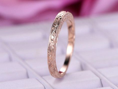 Wedding Bands Payment Plan For Zac/Filigree 14k Rose gold engagement band/Bridal wedding ring/Vintage Style design - This is a custom handmade engagement ring ,Gemstone can be replaced by any other gems and can be customized in any size/shape. White/Rose/Yellow gold is available,14k Infinity Wedding, Infinity Ring Wedding, Future Dreams, Antique Wedding Rings, Handmade Engagement Rings, Gold Anniversary, Bridal Wedding Rings, Vintage Wedding Band, Wedding Rings Rose Gold