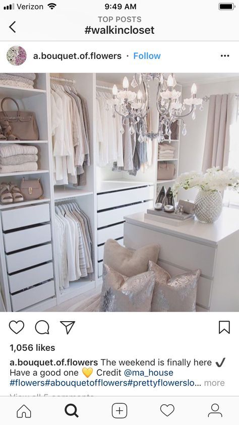 home accessories Home Decor Pictures 73 Useful Walk in Closet Design Ideas for Every Woman Organizin Small Dressing Rooms, Vstupná Hala, Small Walk In Closet, Dressing Room Closet, Walking Closet, Dream Closet Design, Walk In Closet Design, Wardrobe Room, Closet Decor