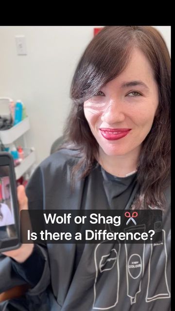 Rachel Williams on Instagram: "Wolf ✂️ or Shag ✂️. . . Is there a Difference 🤔? Well it seems to be a hot topic these days! Is a Wolf Cut the same as a Shag ? . . . Well I can kind of see the difference! I think the Wolf Cut has a heavier Bang and has more choppy finish, but hey that’s just my opinion! I’d love to hear yours 🙌🏼!!! I get it though, especially if you’ve been doing hair 15yrs or more , you will see haircuts or techniques come back with a different name, but that’s ok! Everythin Shag Vs Wolf Cut, Haircutting Tutorials, Wolfcut Bangs, A Wolf Cut, Mid Layers, Heavy Bangs, Doing Hair, Rocker Hair, Rachel Williams