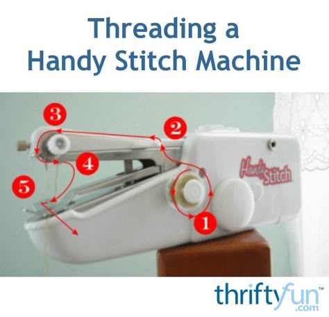 This little handheld sewing machine, made by Singer, is often purchased by people who want to do a bit of mending. Getting it threaded correctly is the most important step. This is a guide about threading a Handy Stitch machine. Hand Sewing Machine How To Use, Hand Held Sewing Machine, Sewing Shed, Handheld Sewing Machine, Hand Sewing Machine, Mini Sewing Machine, Sewing Machines Best, Laundry Tips And Tricks, Sewing Station