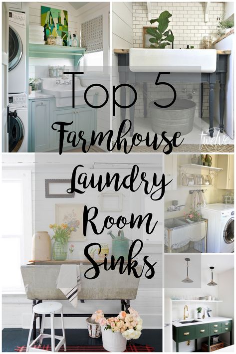 Top 5 Farmhouse Laundry Room Sinks - Within the Grove Laundry Room Sinks, Cast Iron Farmhouse Sink, Laundry Room Tables, Mud Room Garage, Laundry Room Update, Concrete Table Top, Galvanized Tub, Dream Laundry Room, Laundry Room Sink