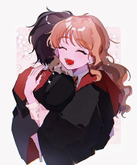 hermione granger and harry potter fanart Harry Potter All Movies, Hermione Granger And Harry Potter, Hermione Granger Fan Art, Hermione Granger Art, Hermione Granger Fanart, Fem Harry Potter, Harry X Hermione, Harry Potter Percy Jackson, Harry And Hermione