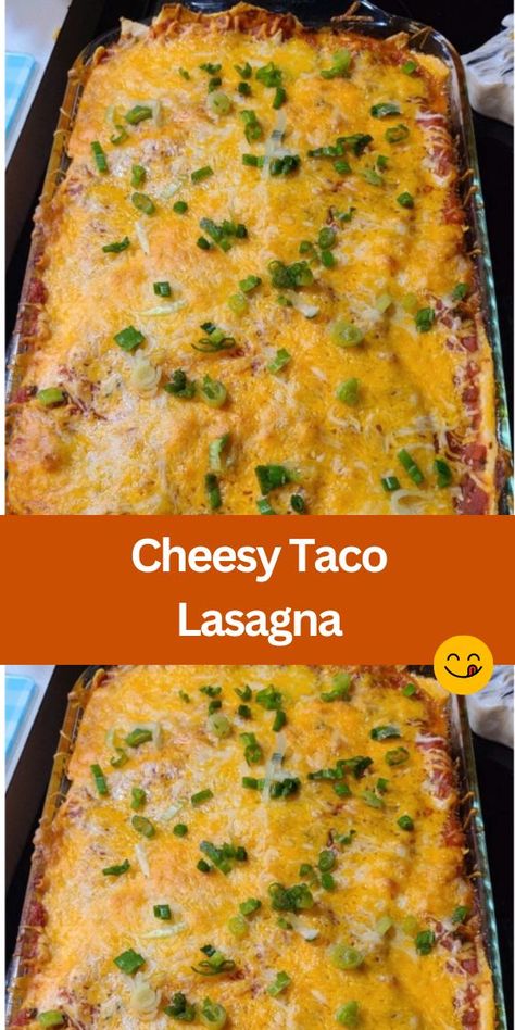 Looking for a delicious and easy dinner idea? Try this Cheesy Taco Lasagna! This recipe combines the flavors of tacos with the comforting layers of lasagna. Made with ground beef, potatoes, and lots of melted cheese, it's perfect for family dinners or meal prep. Quick to make and full of flavor, this dish is sure to be a hit. Easy Mexican Potluck Dishes, Mexican Lasagna Recipe With Tortillas, Mexican Lasagna Recipe With Noodles, Chili Lasagna Recipe, Mexican Potluck Ideas, Chili Lasagna, Mexican Potluck, Mexican Lasagna Recipe, Taco Lasagna Recipe