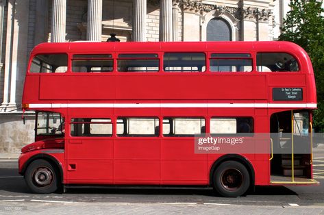 Stock Photo : Double Decker bus in London Double Decker Bus London, Rt Bus, Decker Bus, City Cartoon, Double Decker Bus, Red Bus, London Bus, Free Stock Photos Image, City Buildings