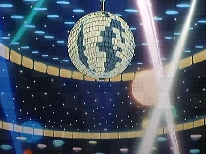 Retro Anime Gif, 1980 Anime, Aesthetic Disco Ball, Disco Dance Floor, 90s Anime Aesthetic, Arte 8 Bits, Retro Anime, City Hunter, Anime Gifs