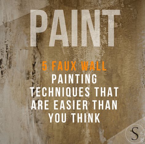 5 Faux Wall Painting Techniques That Are Easier Than You Think – Swedish Furniture Diy Wall Painting Techniques, Faux Finishes For Walls, Faux Painting Walls, Decorative Paint Finishes, Faux Finish Painting, Faux Painting Techniques, Suede Paint, Faux Wall, Shed Decor